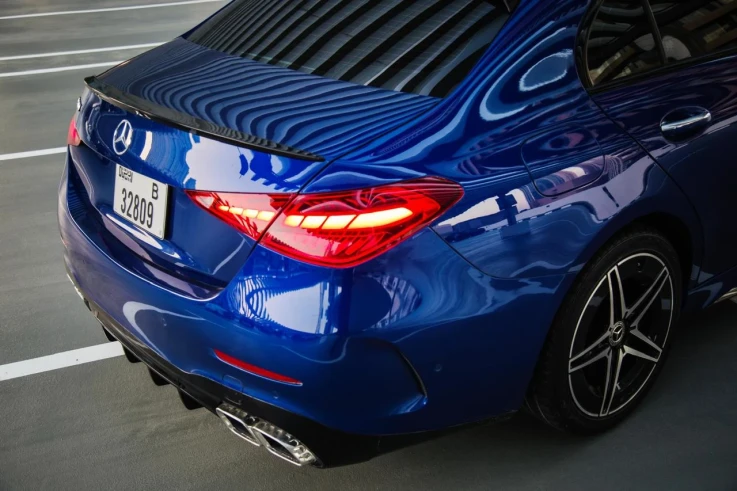 Mercedes Benz C300 2024 BLUE RENTAL IN DUBAI - undefined